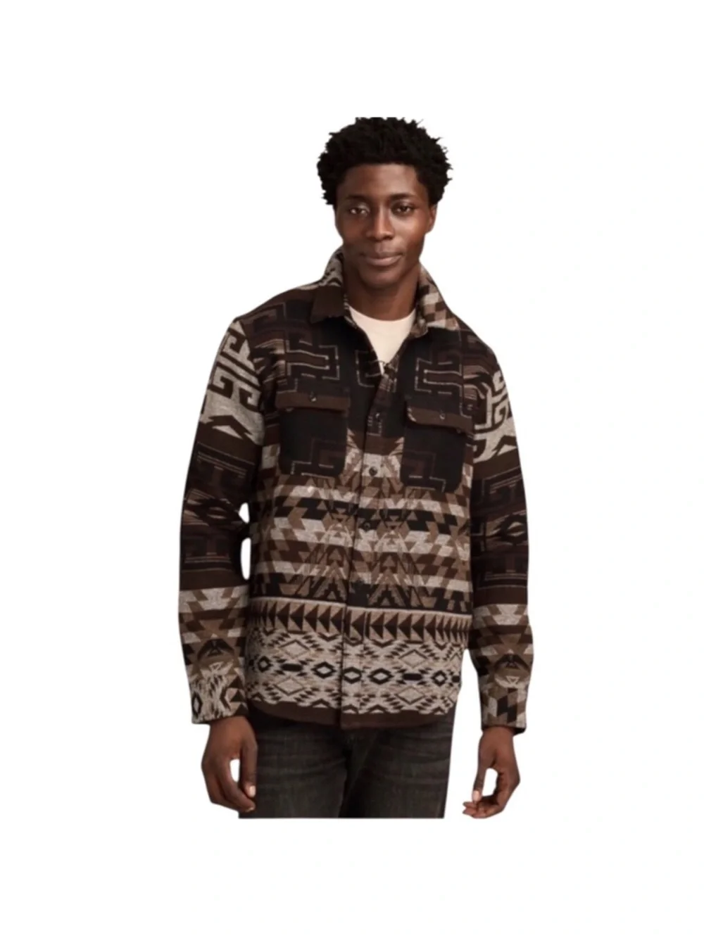 NWT LUCKY BRAND Men's Jacquard Humboldt LongSleeve Over-Jacket Large 100% Cotton